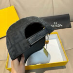 Comes with a box bag, Fendi's new original single baseball cap, double F-flower patchwork leather, full of retro charm, 1:1 mold customization, original canvas material+top layer cowhide, pure cotton lining, lightweight and breathable! Excellent quality, basic head circumference of 56, adjustable patch. - Image 6
