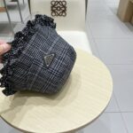 💰rada普拉达百搭条纹格子显瘦遮阳渔夫帽帽子女春秋花边可爱网红渔夫帽平顶盆帽 - Image 7