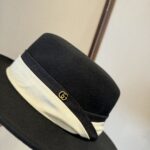 💰Gucci new wool top hat, flat top hat, made of 100% wool fabric 🦙%， Head circumference 57cm - Image 6