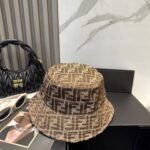 FENDI floral letter fisherman hat, FD's floral fisherman hat is really stylish, super popular fisherman hat, see the popular collection of fashionable and versatile all year round 🉑 Wearing a huge outfit is easy to match 🥰 - Image 3