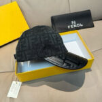 Comes with a box bag, Fendi's new original single baseball cap, double F-flower patchwork leather, full of retro charm, 1:1 mold customization, original canvas material+top layer cowhide, pure cotton lining, lightweight and breathable! Excellent quality, basic head circumference of 56, adjustable patch. - Image 3