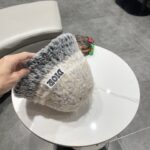 dior迪奥2025新款大头围渔夫帽子女秋冬季保暖针织帽防寒护耳毛绒显脸小潮 - Image 7