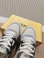 Fendi芬迪板鞋首款大头运动鞋~~fendi match篮球运动鞋，最新元素注入加FF复古的设计，超经典百搭系列……
鞋面采用牛皮和牛猄拼接组合，侧面凸起的双F logo，内里采用毛巾布里，TPU发泡组合双色大底不一般的舒适！情侣款35-44(男码加10) - Image 6