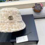 Gucci fisherman hat women's autumn and winter Korean version big head circumference plush warm ear protection hat looks small, windproof bucket basin hat - Image 6