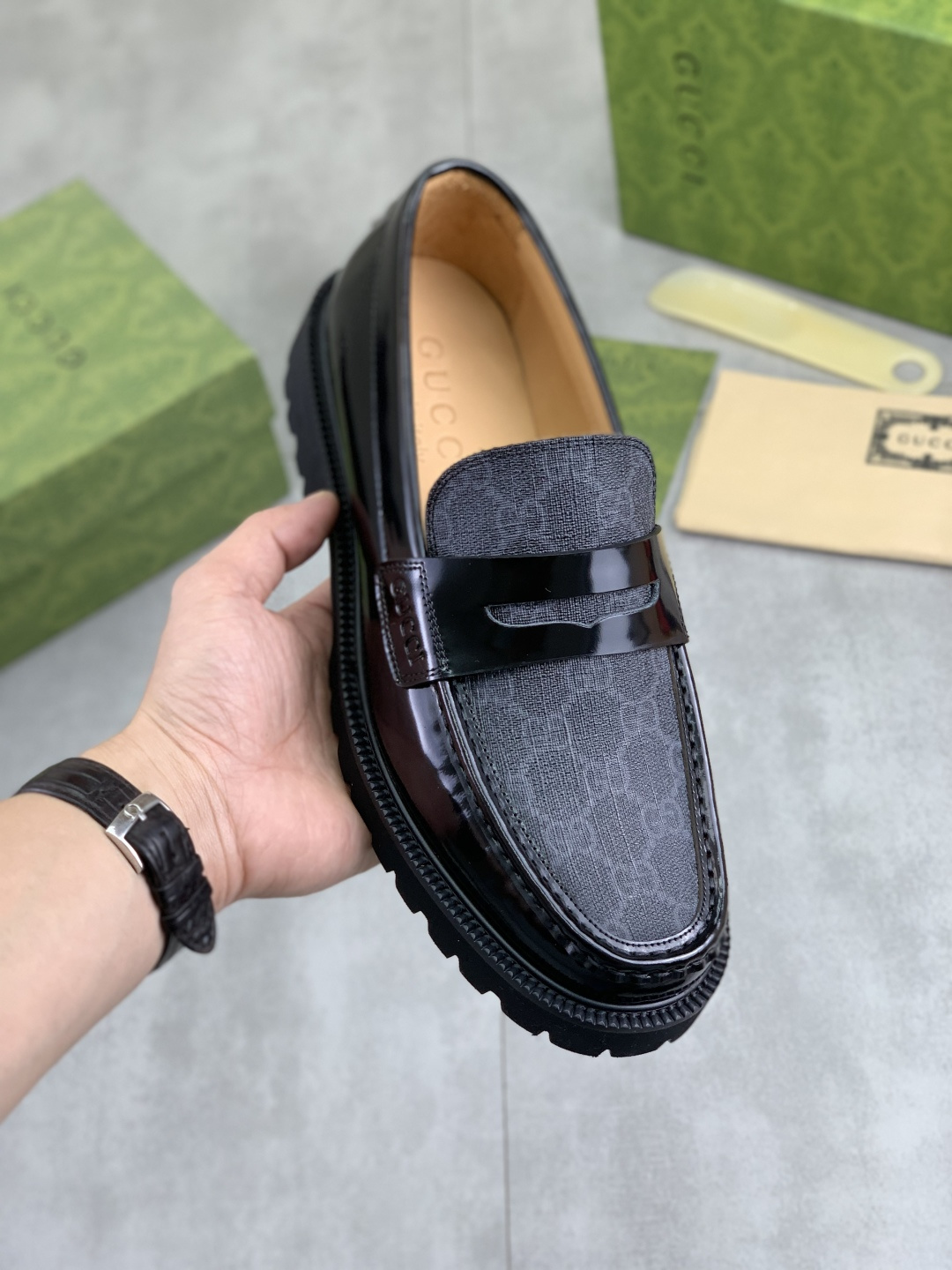 Gucci leather shoes, loafers