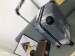 GF4343FB
全新 Horizon 拉杆箱以个性创意革新路易威登的传奇经典，为标志性 Monogram 帆布点缀旅行贴饰，追溯品牌传统行李箱的设计风尚。皮革边角保护和超大外置拉杆丰富智慧细节，打造优雅且实用的旅行伴侣。
详细特征

（长×宽×高）
·Monogram 帆布
.牛皮饰边
.织物内衬
.银色金属件
.拉链开合，配有挂锁
.路易威登标识
.内层平整
.弹性饰带
.口袋分层
.皮革边角
.大号外置拉杆
.4 个紧凑型滑轮
.机舱行李尺寸 - Image 2
