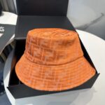 FENDI floral letter fisherman hat, FD's floral fisherman hat is really stylish, super popular fisherman hat, see the popular collection of fashionable and versatile all year round 🉑 Wearing a huge outfit is easy to match 🥰 - Image 4
