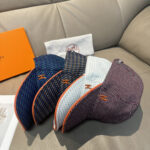 配盒子布袋，HERMÈS (爱马仕)原单棒球帽，经典H， 正品开模订制，原版透气帆布面料+头层牛皮，原厂精钢调节扣，做工细致，时尚帅气质量超赞！ - Image 9