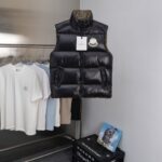 2025秋冬新款🆕羽绒服顶级代购版本羽绒马甲⬆️Moncler Lipsi羽绒马甲.撞色拼接设计.填充超级饱满.

Lipsi男士羽绒马甲采用亮面nylon laqué面料制成，适合换季穿着，带来温暖呵护。

Lipsi短款羽绒马甲演绎Moncler经典设计，是换季衣橱的必需单品。采用轻盈的功能性nylon laqué面料制成，撞色衬里尽显活力。
详情
•采用轻盈nylon laqué面料制成
•轻盈nylon laqué衬里
•填充羽绒
•立领
•拉链开合
•拉链口袋
•雪尼尔标识贴片
Size：1-5 黑色/象牙白 情侣款