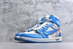 ▪🐼权威实拍💯#SI36860
新货🚀#OFF-WHITE x Air Jordan AJ1 Retro High OW联名北卡蓝 AQ0818-148 外贸特供批次 终端控货优势输出 新配色不断更新开发 市场中端王者 全套原纸板楦头开发 确保原汁原味 完美呈现一代版型 一比一鞋头弧度高度鞋身弧度 此版本只针对中端市场 细节品控鞋型随意秒杀市面同价位 鞋型完美 不臃肿别扭 头层皮料加持 用料绝不含糊 进口玻璃冲刀皮料裁剪零毛边 电脑针车工艺 超高鞋面清洁度 最高QC检验标准 控制溢胶瑕疵 原盒原配 飞翼3D高频深度立体 工艺方面大到整体鞋型 漏斗收腰 底线拉帮 LOGO立体程度 小到针眼排布 载片对称 冲孔效果 鞋标规范 鞋垫背胶等等 无一不是口碑收割 每双都是一个回头客 SIZE：36 36.5 37.5 38 38.5 39 40 40.5 41 42 42.5 43 44 44.5 45 46 47.5 - Image 2