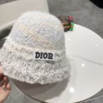 dior迪奥2025新款大头围渔夫帽子女秋冬季保暖针织帽防寒护耳毛绒显脸小潮 - Image 8