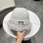 dior迪奥2025新款大头围渔夫帽子女秋冬季保暖针织帽防寒护耳毛绒显脸小潮 - Image 3