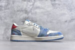 ▪🐼权威实拍💯#SJ37860
新货🚀#Travis Scott x Fragment Design x Air Jordan 1 Low OG SP AJ1 LV联名 五彩帆布 低帮文化休闲板鞋 FC1688-232
#多方联名合作融合了Travis Scott 独特的音乐风格，藤原浩个性的设计风格以及Jordan品牌的经典元素 使其成为一双具有独特身份和价值的鞋子 清新而立体的外观加上联名标识更突出了其独特身份 这种配色方案显示出活力和时尚感 在视觉上引人注目  鞋身的质感和细腻的细节处理使其显得高端而格调十足  这款“倒钩”联名是设计与创意完美结合  融合多方的个性风格是一款备受瞩目的潮流鞋款
尺码：36 36.5 37.5 38 38.5 39 40 40.5 41 42 42.5 43 44 44.5 45 9.E5 - Image 3