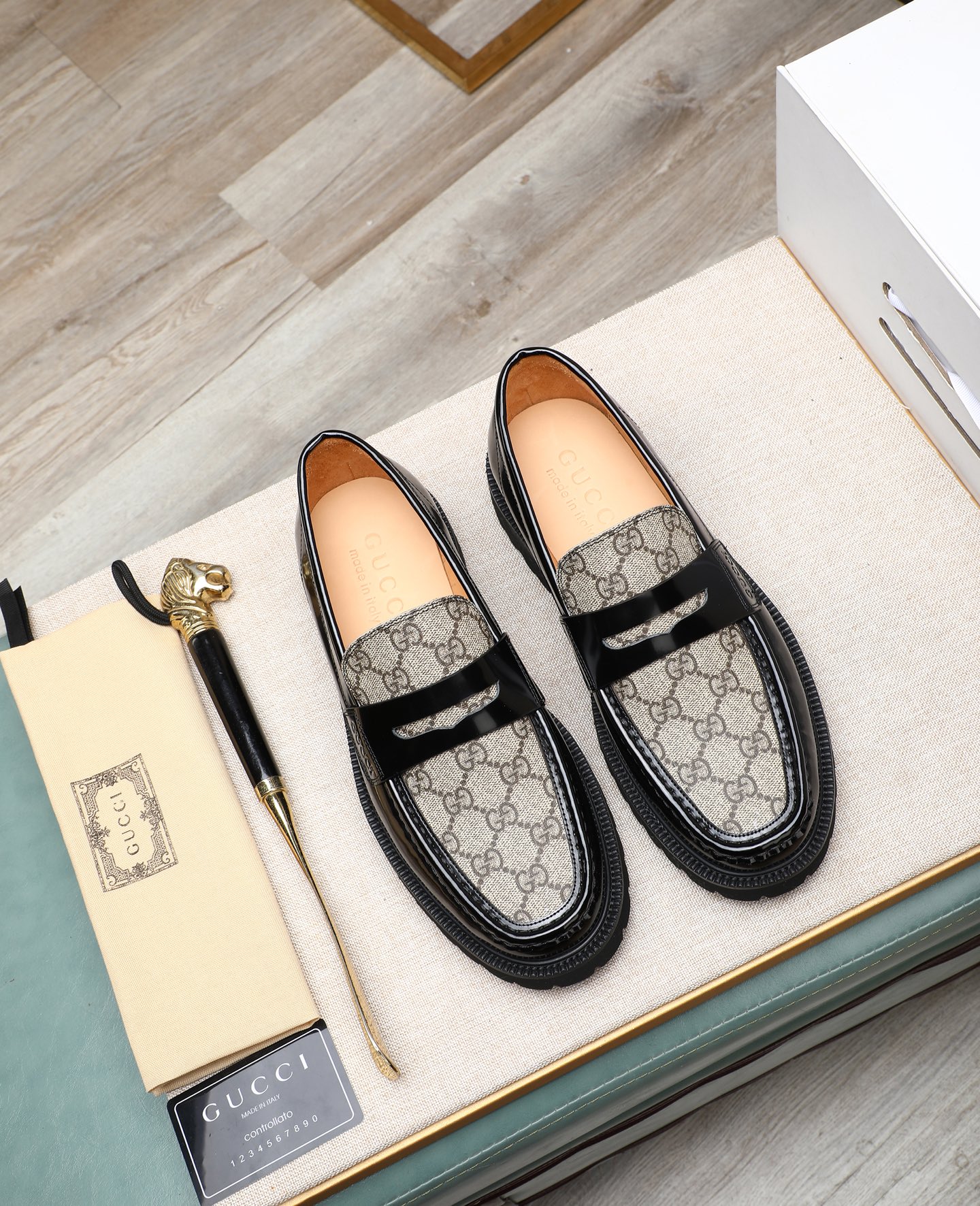 Gucci leather shoes, loafers