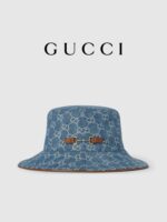 Original order qualityGUCCI Guqi Fisherman's Hat 👒 The new Gucci fisherman hat on the official website is on the rise, with exquisite craftsmanship and high-end atmosphere! Low profile luxury, easy to carry! Run volume! - Image 2