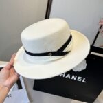 💰 whiteGucci new wool top hat, flat top hat, made of 100% wool fabric 🦙%， Head circumference 57cm
