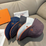 配盒子布袋，HERMÈS (爱马仕)原单棒球帽，经典H， 正品开模订制，原版透气帆布面料+头层牛皮，原厂精钢调节扣，做工细致，时尚帅气质量超赞！ - Image 9