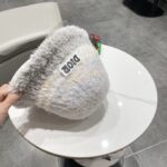 dior迪奥2025新款大头围渔夫帽子女秋冬季保暖针织帽防寒护耳毛绒显脸小潮 - Image 7