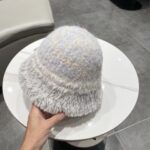 dior迪奥2025新款大头围渔夫帽子女秋冬季保暖针织帽防寒护耳毛绒显脸小潮 - Image 6
