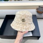 Gucci fisherman hat women's autumn and winter Korean version big head circumference plush warm ear protection hat looks small, windproof bucket basin hat - Image 9