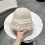 dior迪奥2025新款大头围渔夫帽子女秋冬季保暖针织帽防寒护耳毛绒显脸小潮 - Image 4