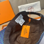 配盒子布袋，HERMÈS (爱马仕)原单棒球帽，经典H， 正品开模订制，原版透气帆布面料+头层牛皮，原厂精钢调节扣，做工细致，时尚帅气质量超赞！ - Image 7