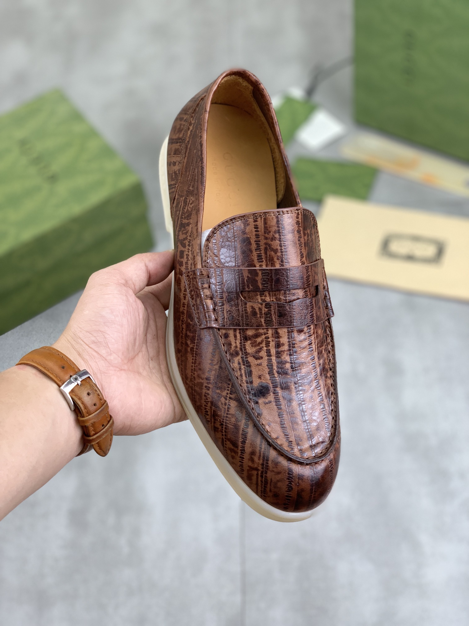 Gucci leather shoes, loafers