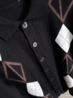 LV 2025 official website's latest winter sweater, synchronized with popular items on sale at counters! Specially supplied wool blended fabric Comfortable to feel It can directly touch the skin, with exquisite embroidered logos and badges that are extremely eye-catching! Details highlight the fashionable charm of big brands Exquisite craftsmanship Stereoscopic cutting style The wearing effect is unbeatable and handsome! All three standards are complete! Size: M-3XL - Image 6
