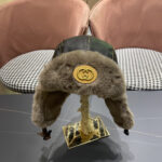 Gucci Gucci Leather Flying Hat Men's Autumn and Winter Warm Lei Feng Hat with Thick Velvet Ear Protection Hat Men's Cycling Cold Hat Trend - Image 6
