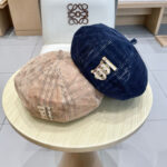 Burberry (Burberry's new high-quality checkered beret, painter's hat, British octagonal hat, men's and women's autumn and winter casual versatile beret hat) - Image 5